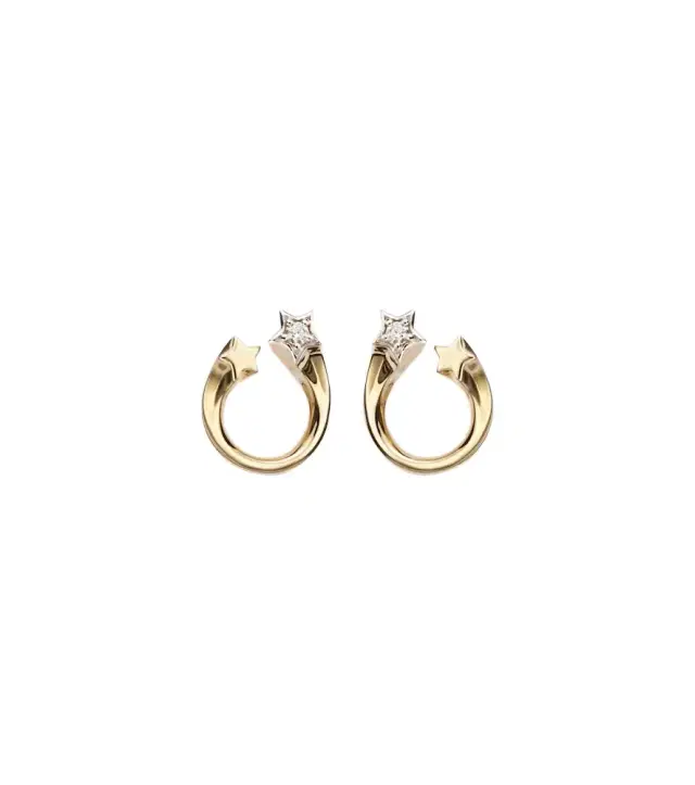 Roxanne First Shooting Star 14kt gold earrings with diamonds