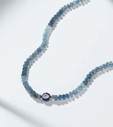 Ileana Makri Sterling silver beaded necklace with gemstones | Thumbnail 5 Ileana Makri Sterling silver beaded necklace with gemstones | Thumbnail 5