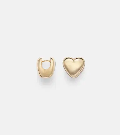 Roxanne First Puffy Heart 14kt gold earrings | Thumbnail 4