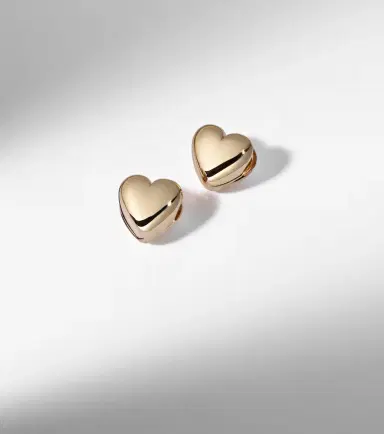 Roxanne First Puffy Heart 14kt gold earrings | Thumbnail 5