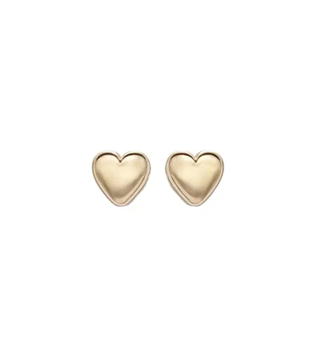 Roxanne First Puffy Heart 14kt gold earrings