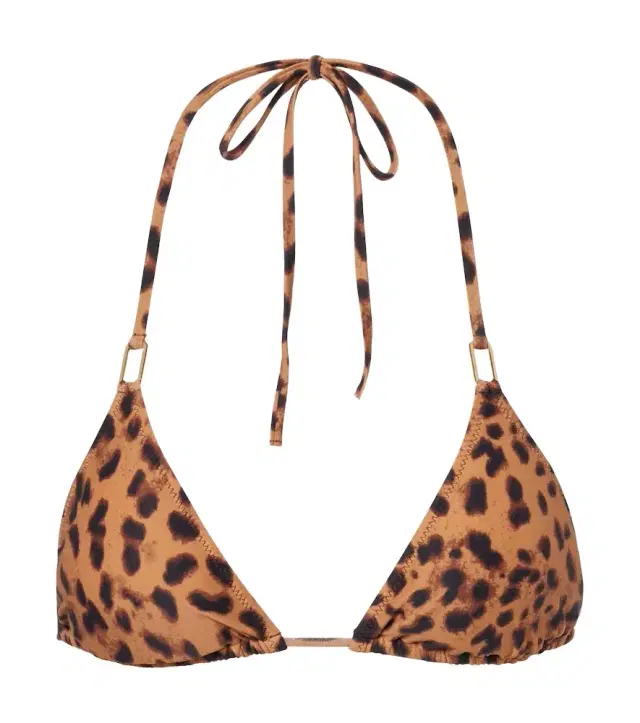 Cancun leopard-print bikini top