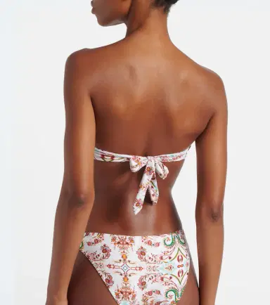 Melissa Odabash Martinique printed bandeau bikini top | Thumbnail 2