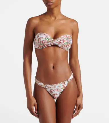 Melissa Odabash Martinique printed bandeau bikini top | Thumbnail 3