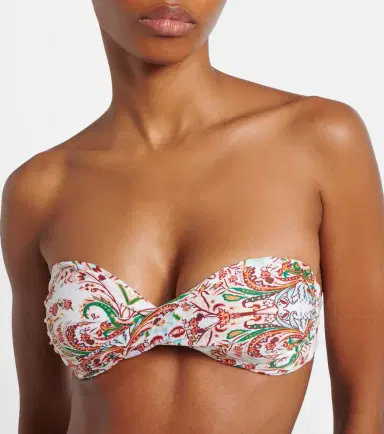 Melissa Odabash Martinique printed bandeau bikini top | Thumbnail 4