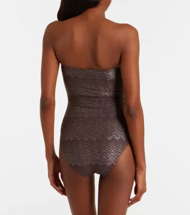 Melissa Odabash Argentina lamé swimsuit | Thumbnail 4