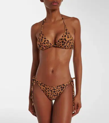 Melissa Odabash Cancun leopard-print bikini bottoms | Thumbnail 2