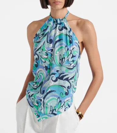 Melissa Odabash Raya printed halterneck top | Thumbnail 2