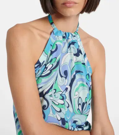 Melissa Odabash Raya printed halterneck top | Thumbnail 4