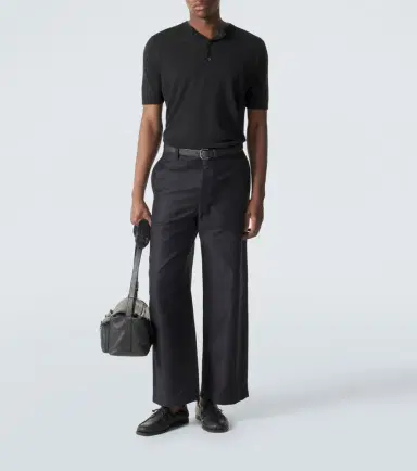 Thom Sweeney Silk and linen Henley shirt | Thumbnail 2
