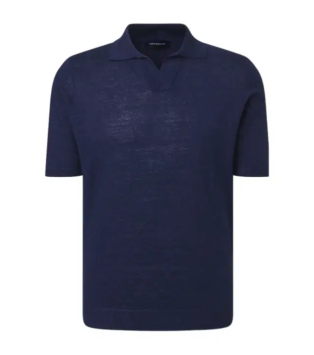 Linen and cotton polo shirt