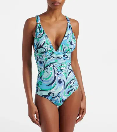 Melissa Odabash Panarea printed ruched swimsuit | Thumbnail 3