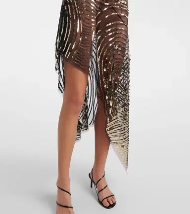 Pucci Asymmetric sequined tulle slip dress | Thumbnail 2