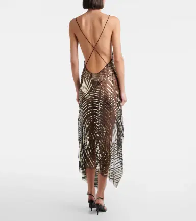 Pucci Asymmetric sequined tulle slip dress | Thumbnail 5