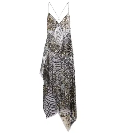 Pucci Asymmetric sequined tulle slip dress | Thumbnail 1