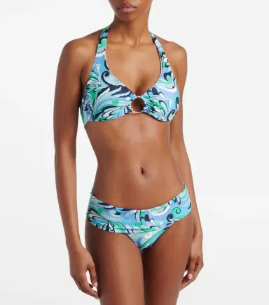 Melissa Odabash Brussels printed ring-detail bikini top | Thumbnail 4