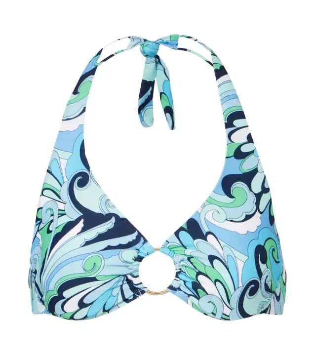 Melissa Odabash Brussels printed ring-detail bikini top
