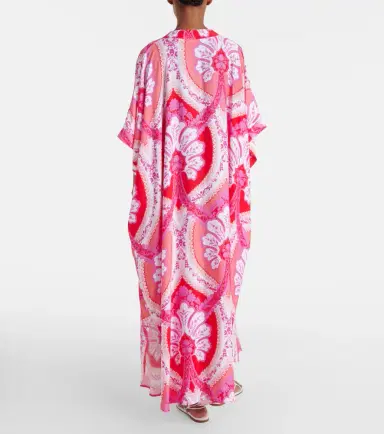 Melissa Odabash Carlotta printed satin kaftan | Thumbnail 5 Melissa Odabash Carlotta printed satin kaftan | Thumbnail 5