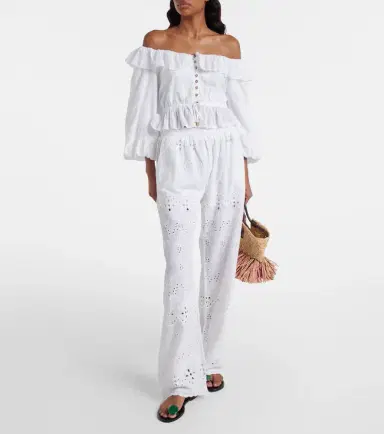 Melissa Odabash Corrine off-shoulder cotton poplin blouse | Thumbnail 5 Melissa Odabash Corrine off-shoulder cotton poplin blouse | Thumbnail 5