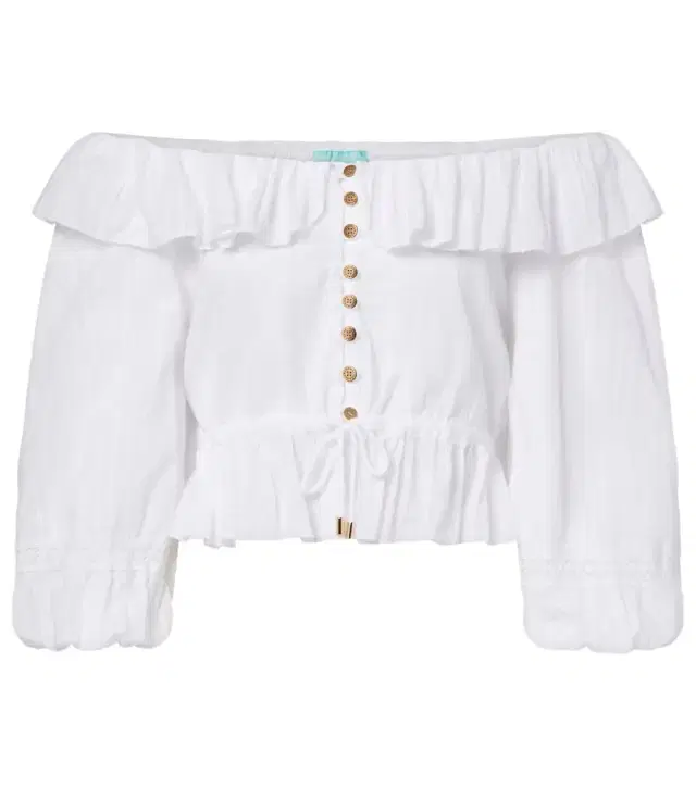 Corrine off-shoulder cotton poplin blouse