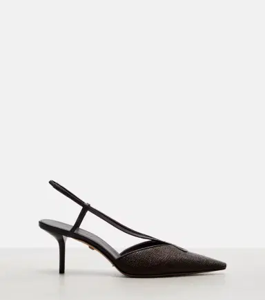 Max Mara Raffia slingback pumps | Thumbnail 4 Max Mara Raffia slingback pumps | Thumbnail 4