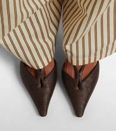 Max Mara Raffia slingback pumps | Thumbnail 5 Max Mara Raffia slingback pumps | Thumbnail 5