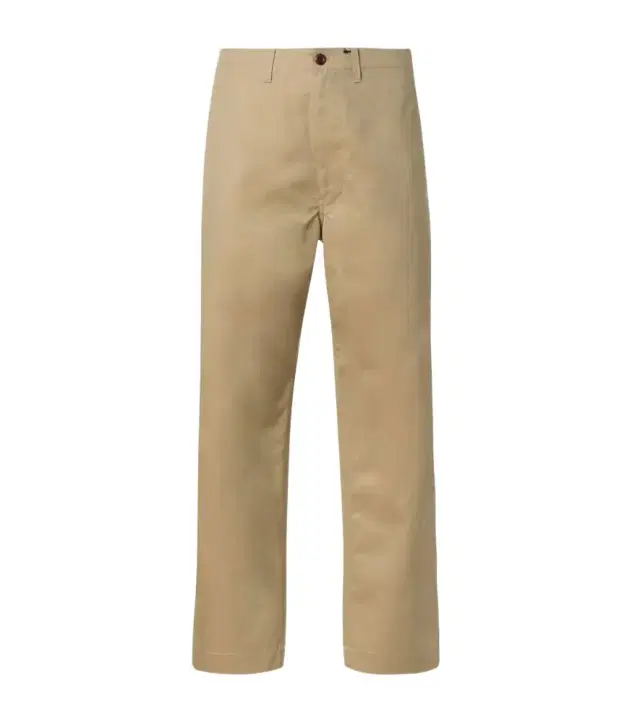 Cotton-blend straight pants