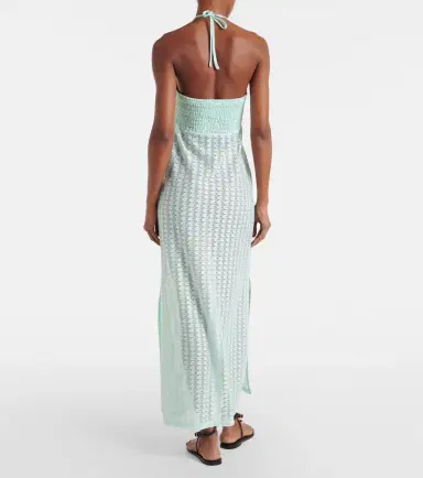 Melissa Odabash Mila semi-sheer halterneck maxi dress | Thumbnail 2
