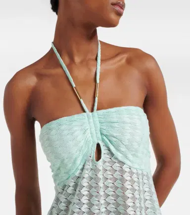 Melissa Odabash Mila semi-sheer halterneck maxi dress | Thumbnail 3