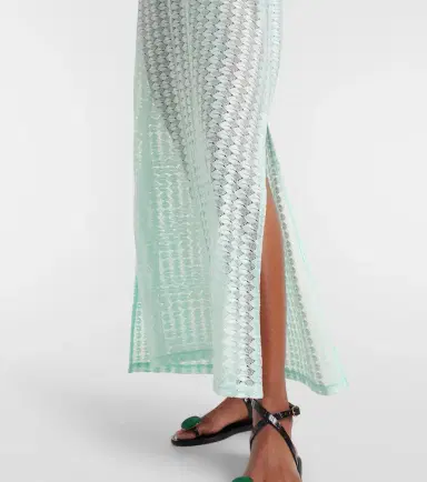 Melissa Odabash Mila semi-sheer halterneck maxi dress | Thumbnail 4