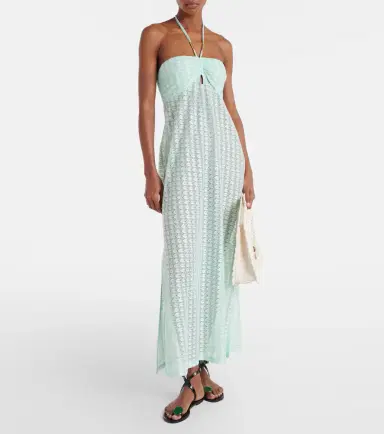 Melissa Odabash Mila semi-sheer halterneck maxi dress | Thumbnail 5
