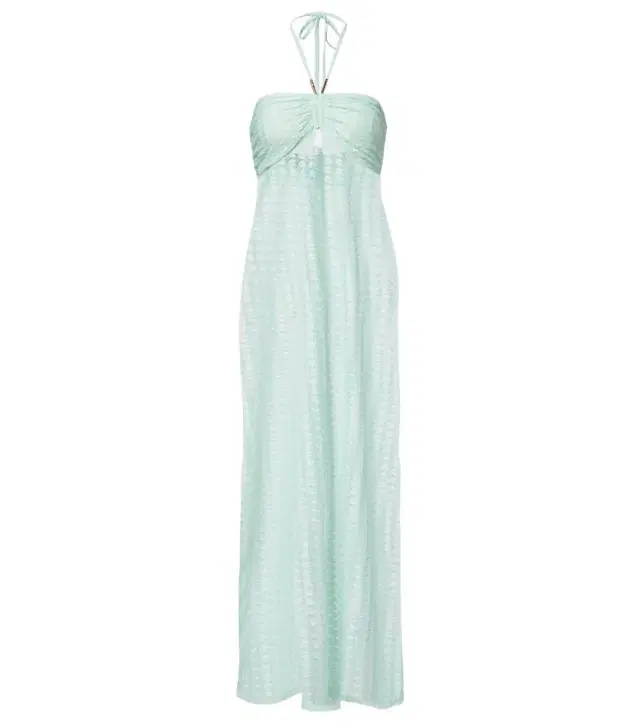 Melissa Odabash Mila semi-sheer halterneck maxi dress