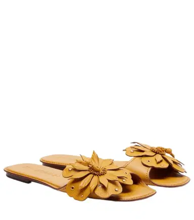 Zimmermann Brightside floral-appliqué leather sandals | Thumbnail 1 Zimmermann Brightside floral-appliqué leather sandals | Thumbnail 1