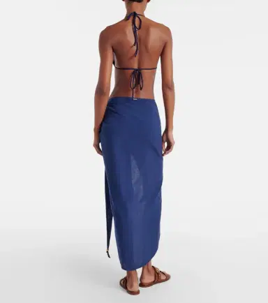 Melissa Odabash Winnie CR cotton and linen beach cover-up | Thumbnail 3