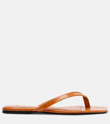 TOTEME Croc-effect leather thong sandals | Thumbnail 2