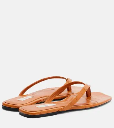 TOTEME Croc-effect leather thong sandals | Thumbnail 4