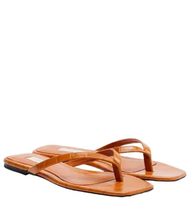 TOTEME Croc-effect leather thong sandals | Thumbnail 1