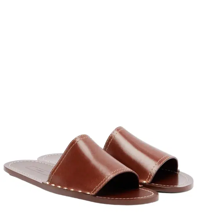 Toteme Studded leather slides