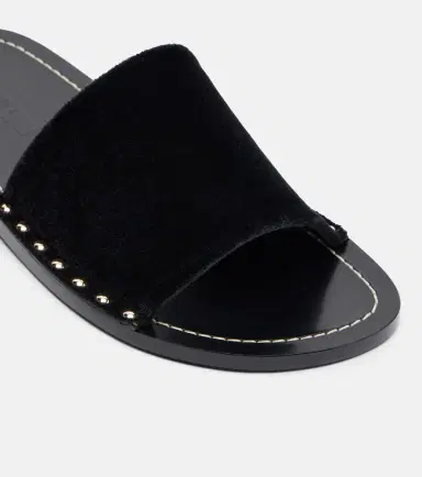 TOTEME Studded velvet slides | Thumbnail 2 TOTEME Studded velvet slides | Thumbnail 2