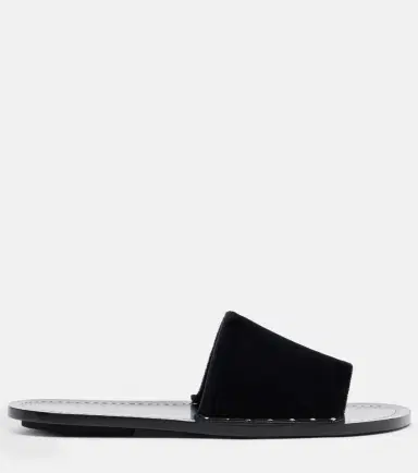 TOTEME Studded velvet slides | Thumbnail 4 TOTEME Studded velvet slides | Thumbnail 4