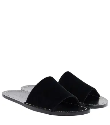 TOTEME Studded velvet slides | Thumbnail 1 TOTEME Studded velvet slides | Thumbnail 1