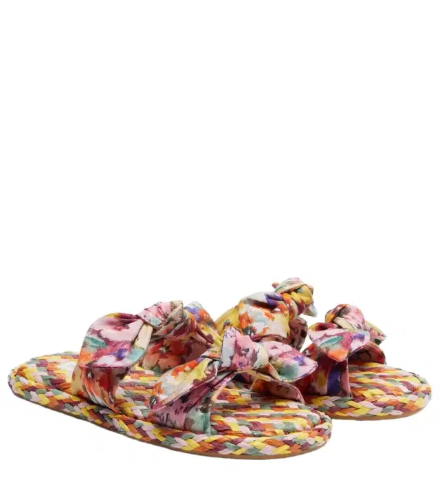 Zimmermann Carousel printed espadrille slides