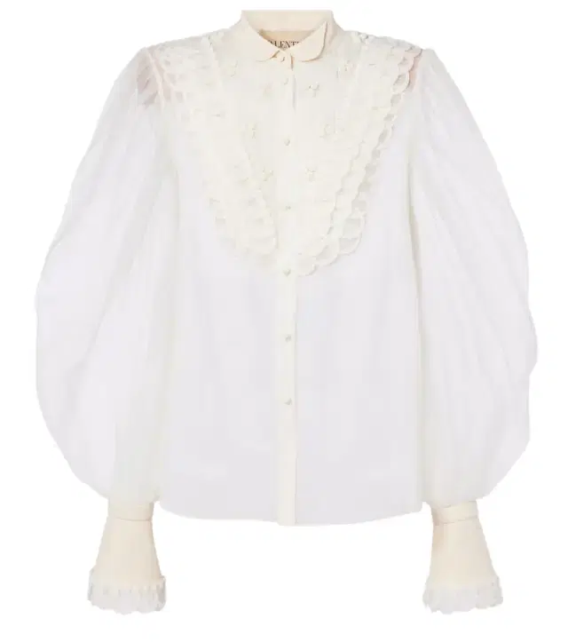 Sheer silk organza blouse