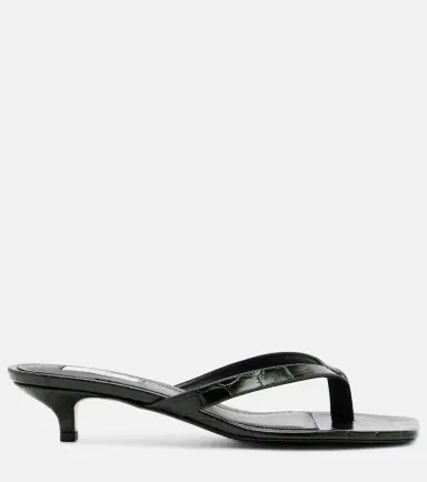 TOTEME Croc-effect leather thong sandals | Thumbnail 2 TOTEME Croc-effect leather thong sandals | Thumbnail 2