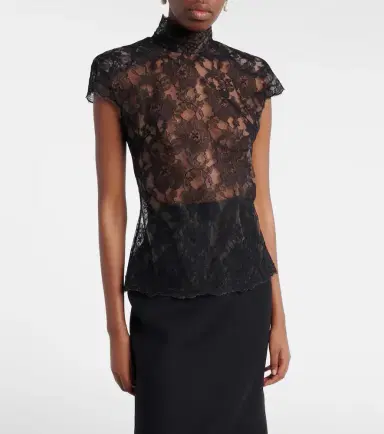 Valentino Cotton-blend top | Thumbnail 3 Valentino Cotton-blend top | Thumbnail 3