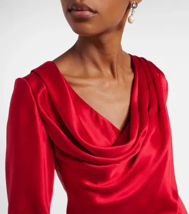 Valentino Draped silk satin top | Thumbnail 2 Valentino Draped silk satin top | Thumbnail 2