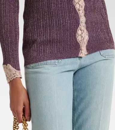 Valentino Lace-trimmed cardigan | Thumbnail 3 Valentino Lace-trimmed cardigan | Thumbnail 3