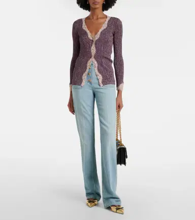 Valentino Lace-trimmed cardigan | Thumbnail 5 Valentino Lace-trimmed cardigan | Thumbnail 5