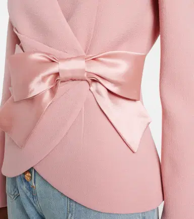 Valentino Bow-detail virgin wool crêpe jacket | Thumbnail 5