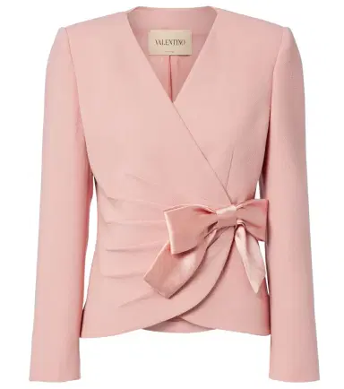 Valentino Bow-detail virgin wool crêpe jacket | Thumbnail 1